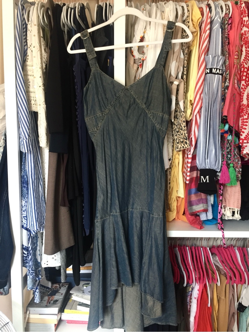 🎀Y2K Vintage Armani Exchange Dark Blue Denim Dress